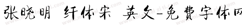 张晓明 纤体宋 英文字体转换